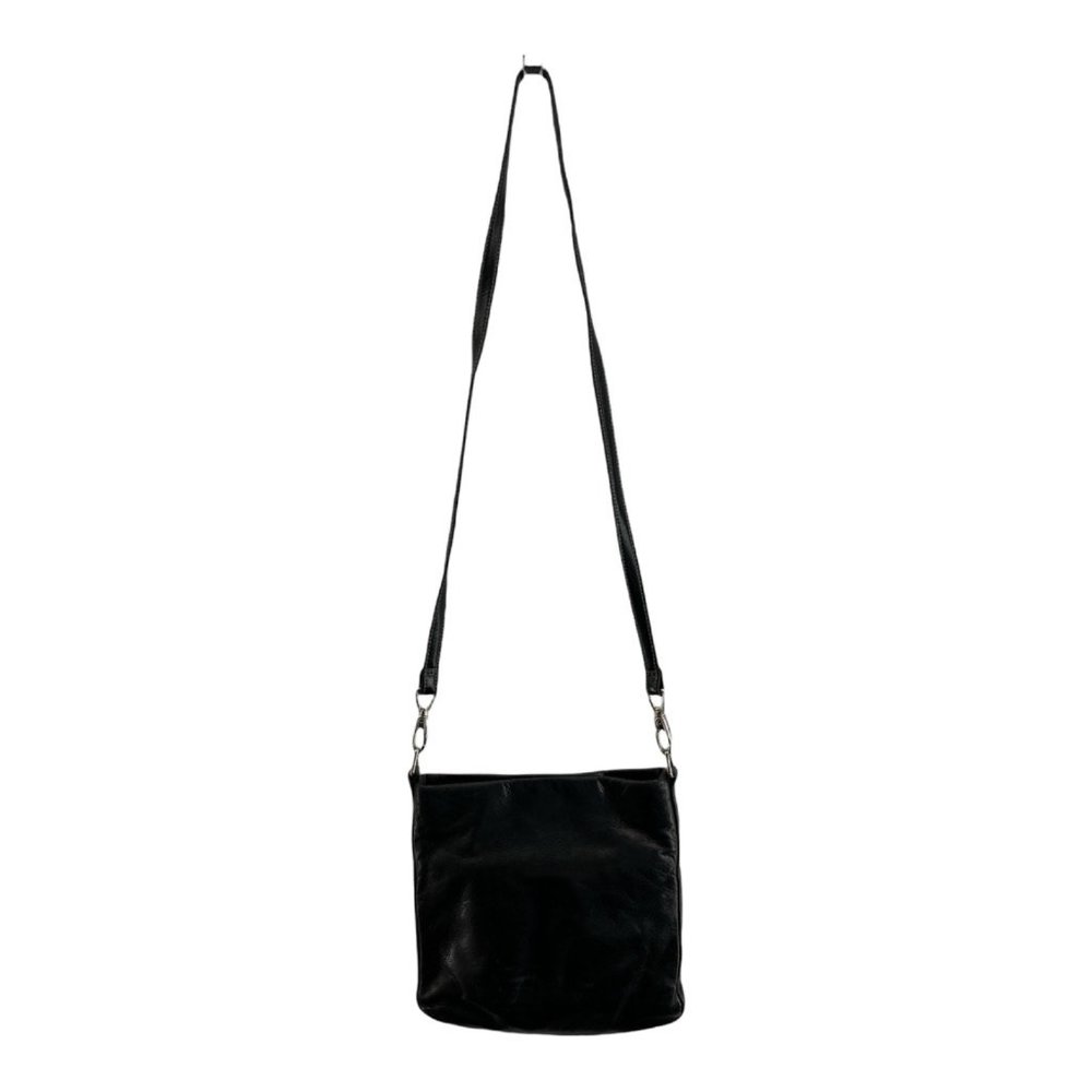 Perlina‎ New York Womens Crossbody Bag Black Pockets Detachable Strap Zipper S